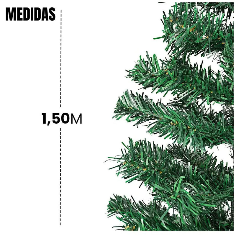 Árvore de Natal 150cm Médio  Base Metal 380 Galhos Luxo