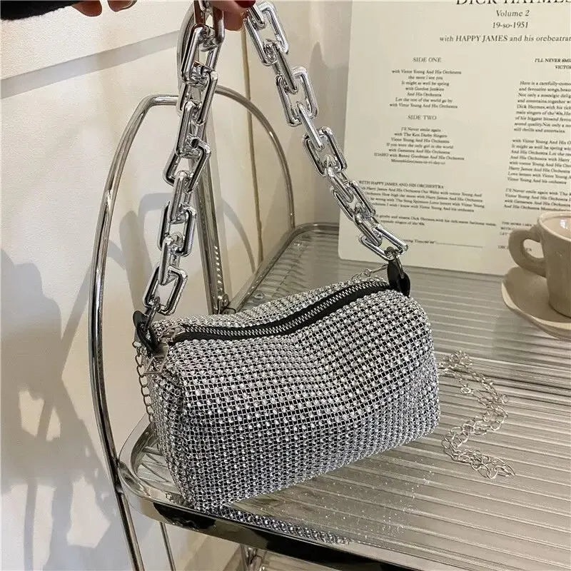 Bolsa de balde de strass Allover