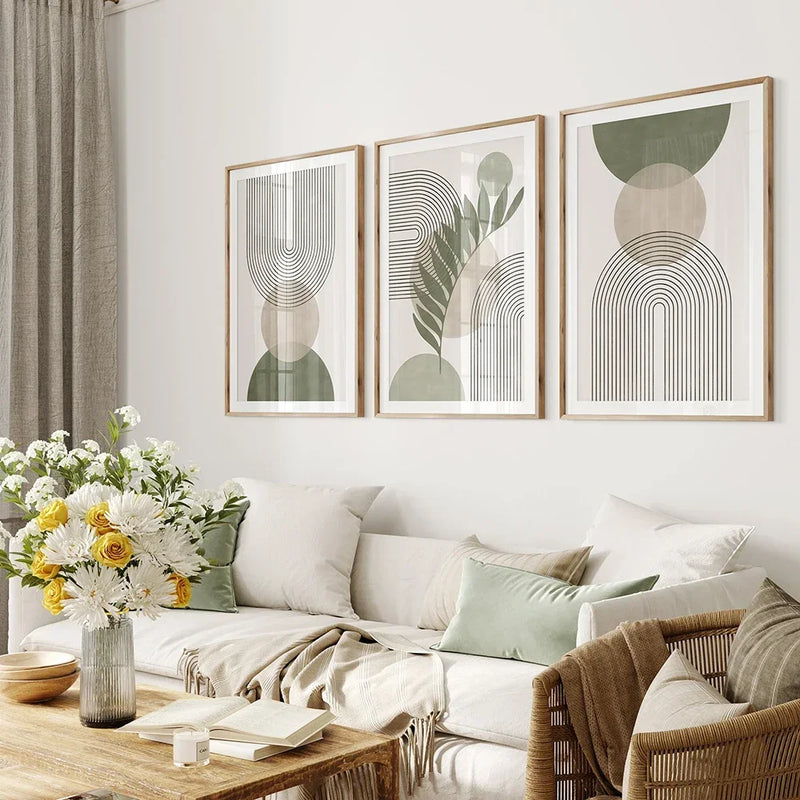 Quadro decorativo Nordic Sage Green Botanical