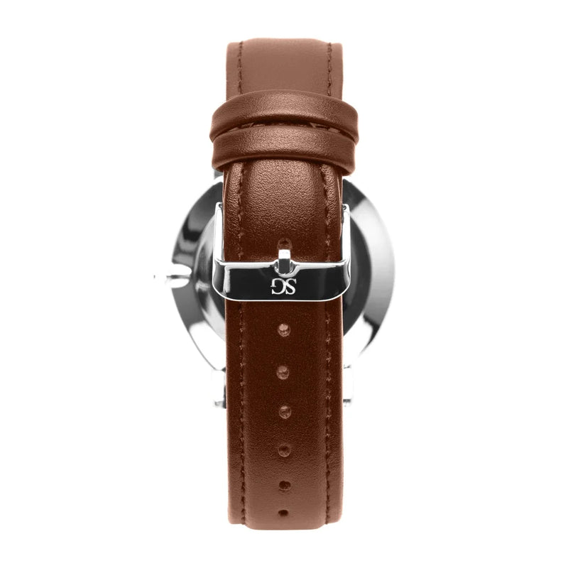 Relógio Men's Watch Leather Brown Saint Germain