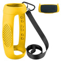 Silicone Case Cover for JBL Charge 5 Bluetooth Speaker, Travel Carrying Protective with Shoulder Strap and Carabiner