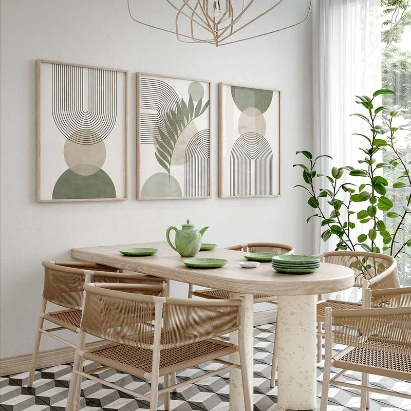 Quadro decorativo Nordic Sage Green Botanical